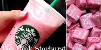 the pink starburst frappuccino