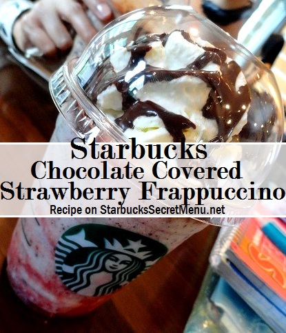 chocolate covered strawberry frappuccino