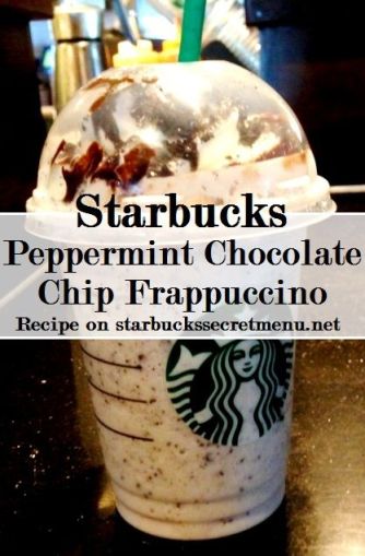 peppermint chocolate chip frappuccino