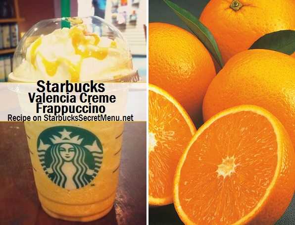 Starbucks Secret Menu: Valencia Creme Frappuccino