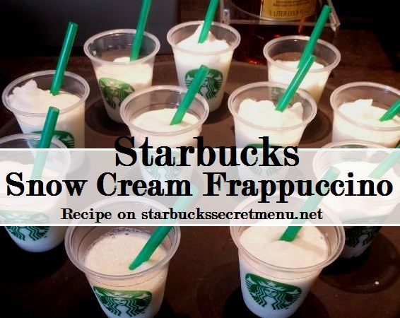 snow cream frappuccino