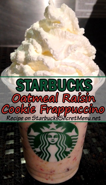 oatmeal raisin cookie frappuccino