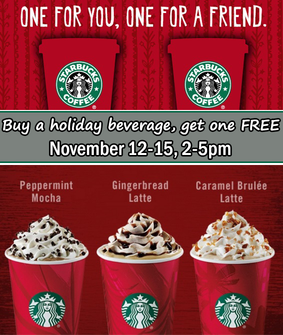 Starbucks-buy-1-get-1 holiday