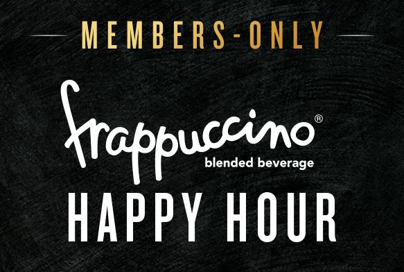 members only frappuccino happy hour