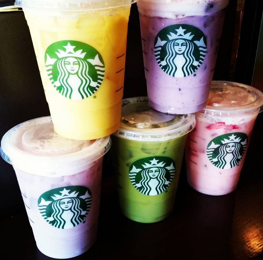 Starbucks Secret Menu rainbow drinks stack