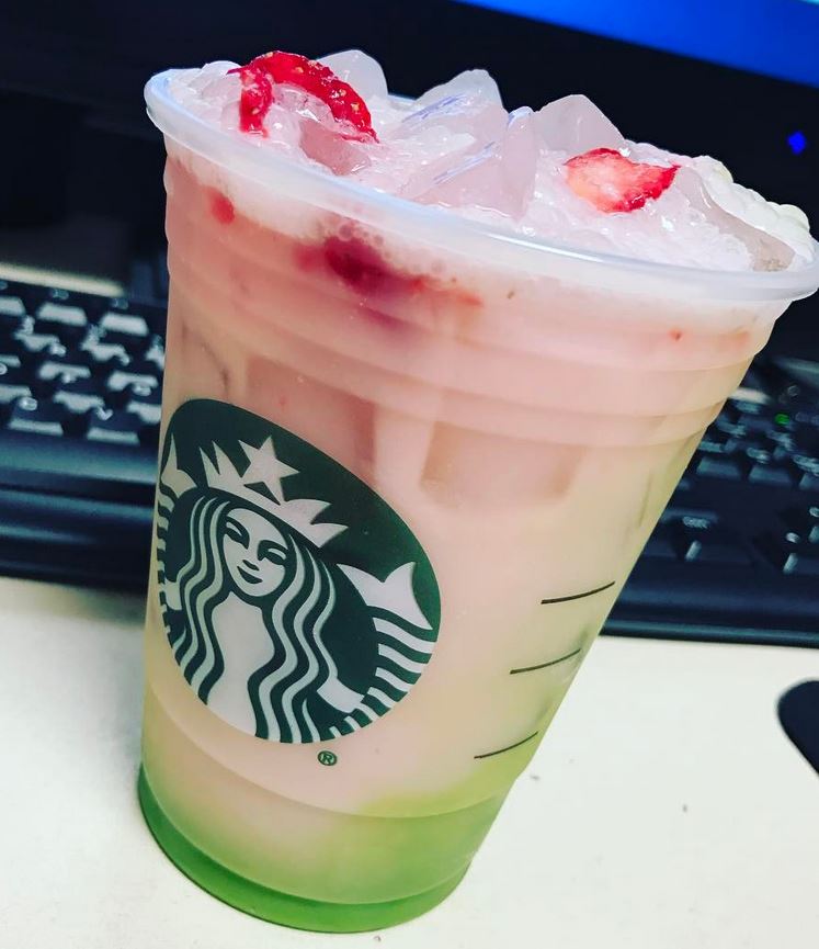 Starbucks Secret Menu Matcha Pink Drink
