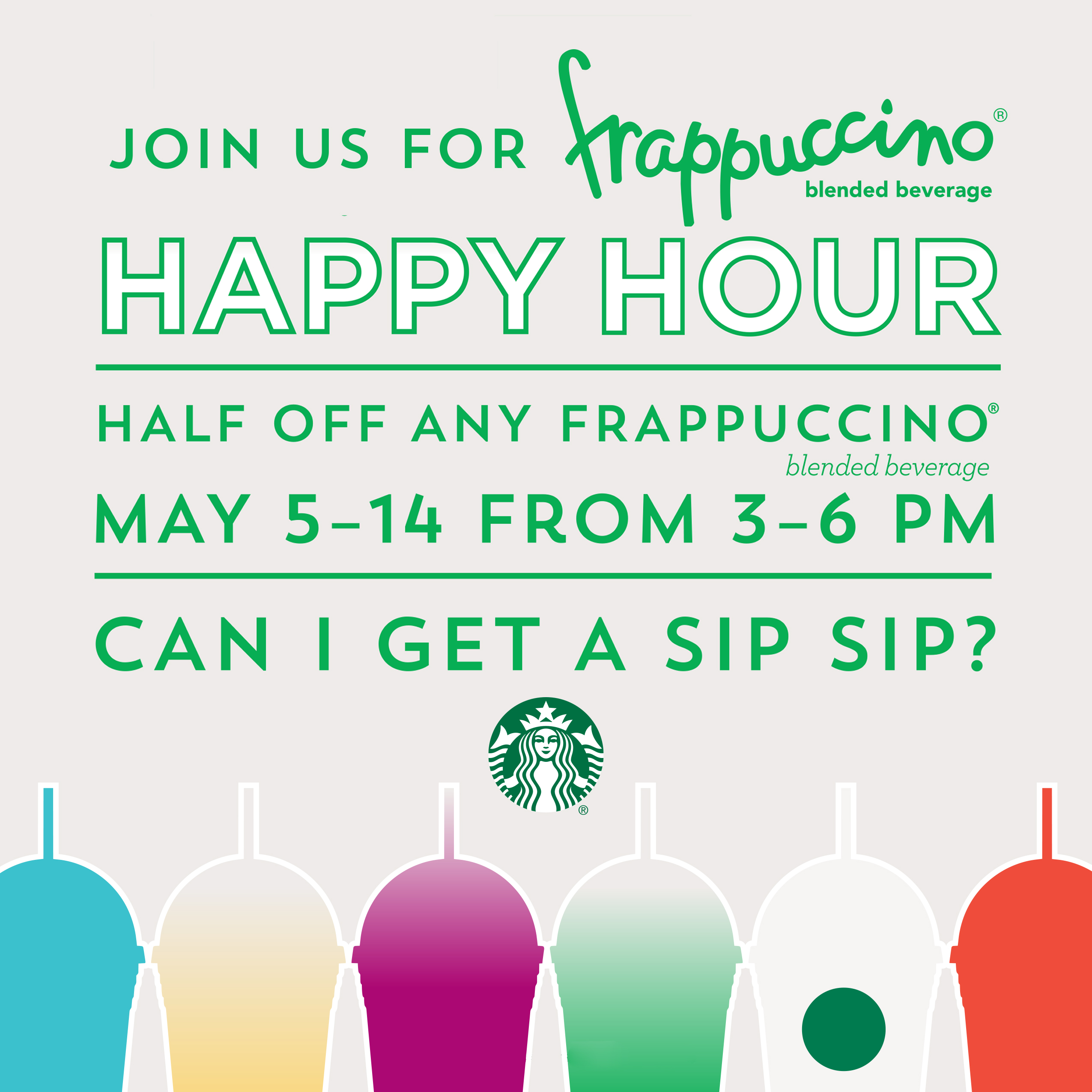 Starbucks Frappuccino Happy Hour