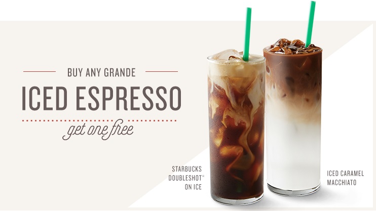 Starbucks Buy 1 Get 1 FREE Espresso Event June 27-July 2