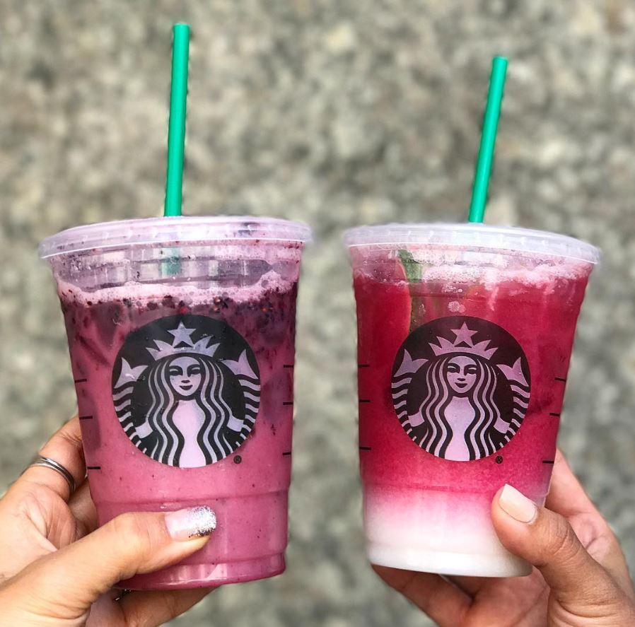 Violet Drink and Pink Ombre Drink